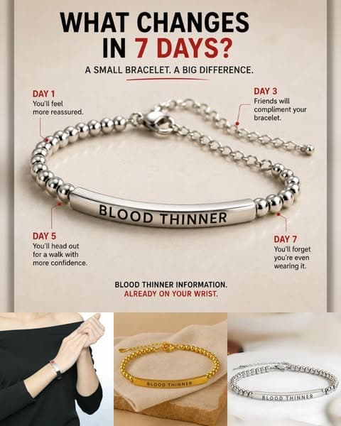 Women's Slim Blood Thinner Medical Alert Bracelet – Silver & Gold | My Medi Friend