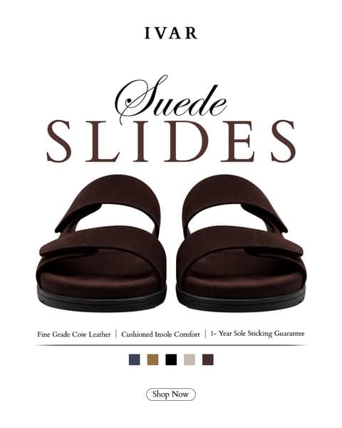 IVAR® Suede Slides