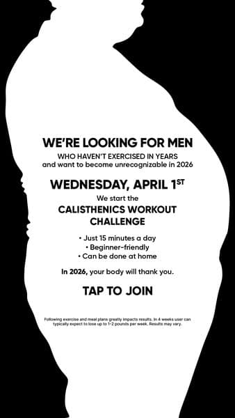 For Big Guys:
💪 Start Fifteen Today.
🏋️ Build Steady Strength.