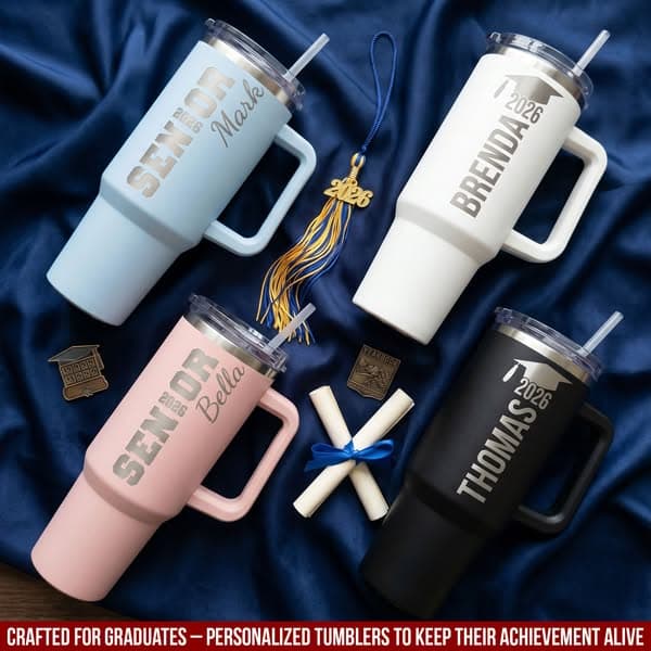Graduation Gift Custom Name & Year - Personalized 40oz Tumbler