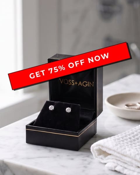 Get 75% OFF Voss+Agin Diamond Earrings Today