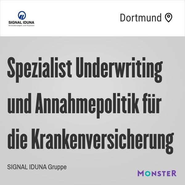 Spezialist Underwriting und Annahmepolitik für die Krankenversicherung