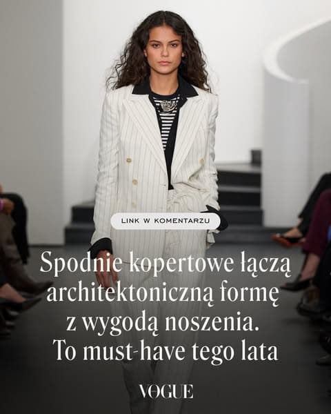 Spodnie kopertowe łączą architektoniczną formę z wygodą noszenia. To must-have tego lata