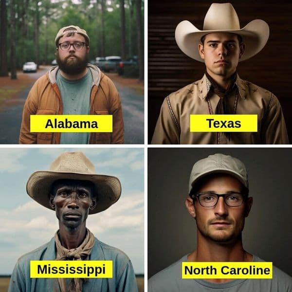 AI-Generated Pictures Of US States In Human Form