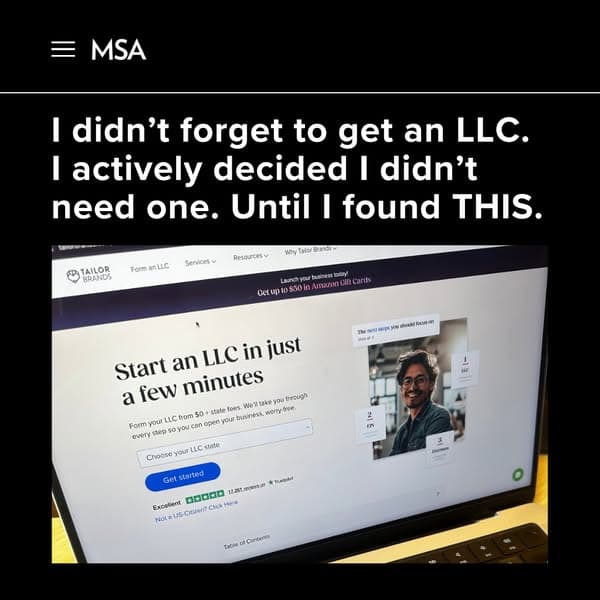 I Never Wanted An LLC. Here’s Why I Got One With Tailor Brands