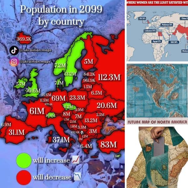35+ Perspektivwechselnde Karten zeigen die Welt auf eine neue Weise