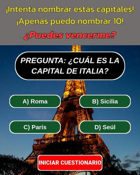 Adivina las capitales del mundo: La mayoría de la gente fracasa estrepitosamente