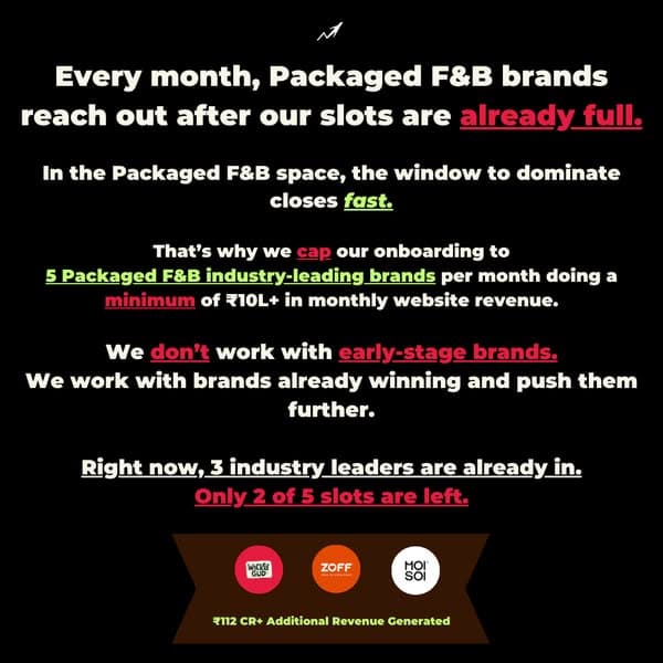 Only For F&B brands at ₹10L+ monthly sales