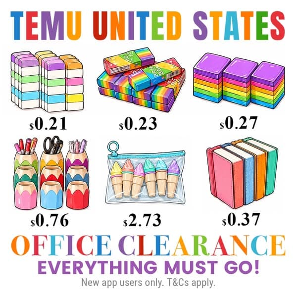 TEMU’s office sale is on