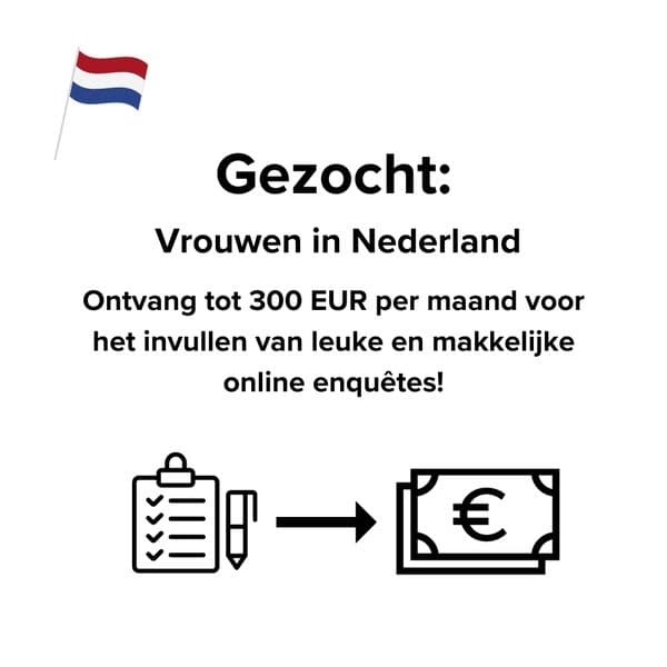 Gezocht: Vrouwelijke Deelnemers in Nederland. (Leeftijd: 39-45)