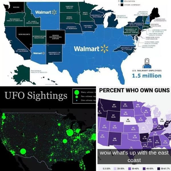 31+ Wild Maps That Show A Different Side Of The US