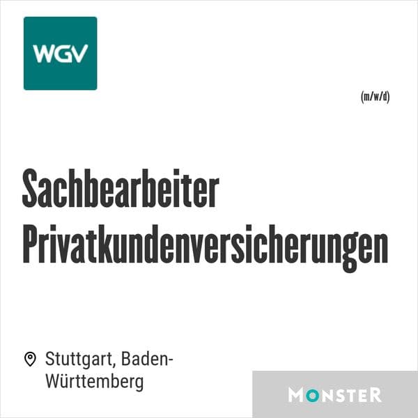 Sachbearbeiter Privatkundenversicherungen