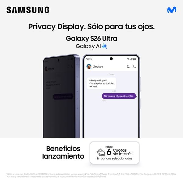 ¡Llegó el Samsung S26 a Tienda Movistar! ✨