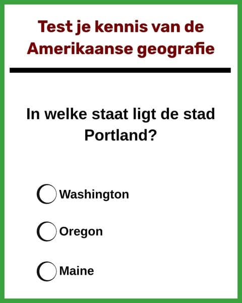 Denk je dat je de Amerikaanse staten en steden kent? Bewijs je kennis hier