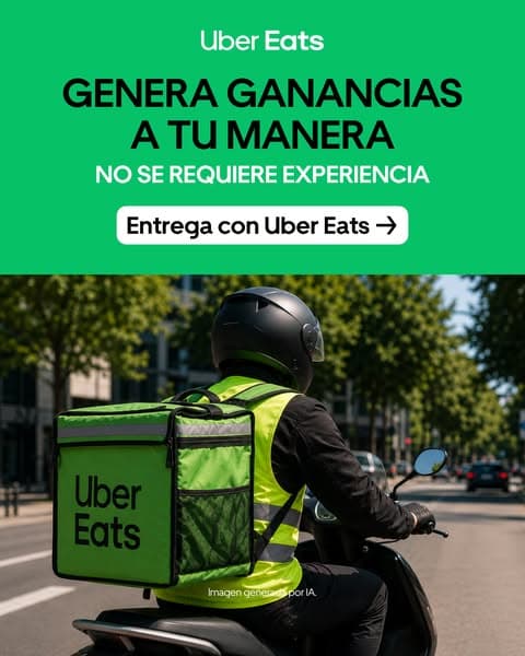 Genera ganancias a tu manera con Uber Eats