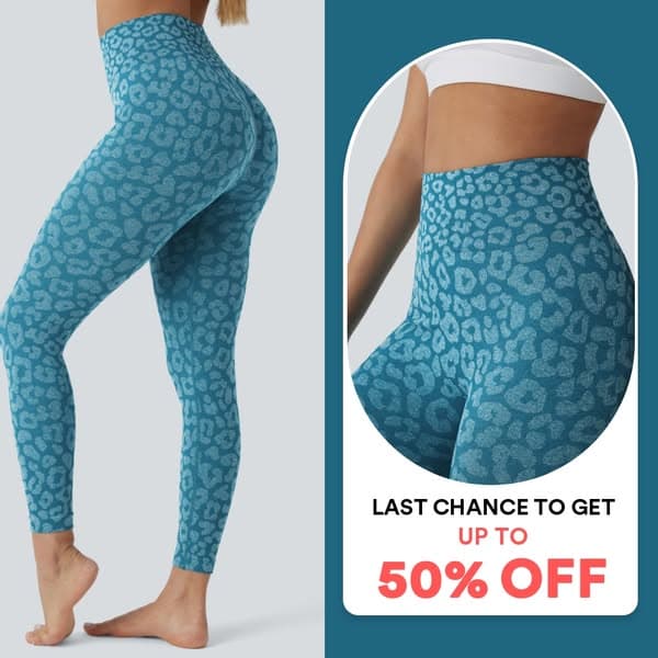 Seamless Flow High Waisted Leopard 7/8 Yoga Leggings💖💖