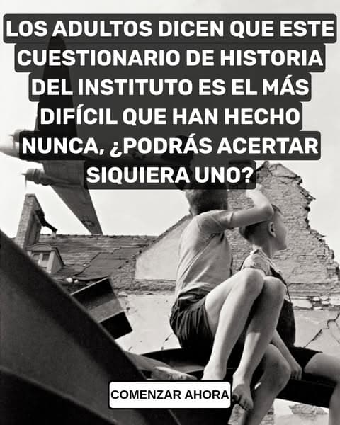 ¿Puedes acertar aunque sólo sea una de estas preguntas de Historia?