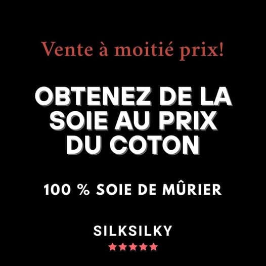 ⏰Liquidation finale : Soie de luxe à moitié prix !