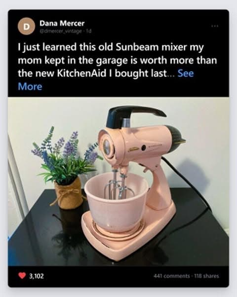 Why Vintage Sunbeam Mixers From The 50s Are Worth More Than You Think ✨🏡