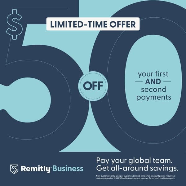 Get $50 off two global payments