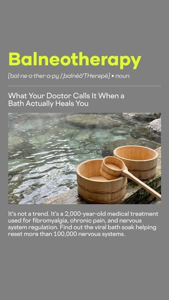 Your bath could be medicine.