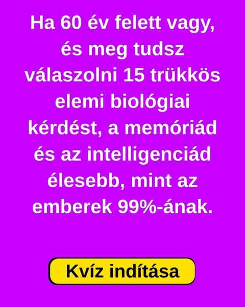 a felnőttek 97%-a szerencsétlenül elbukik ebben a biológia kvízben