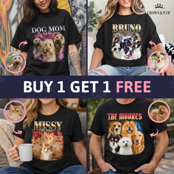 Buy 1 Pet Tee, Get 1 FREE 🐾