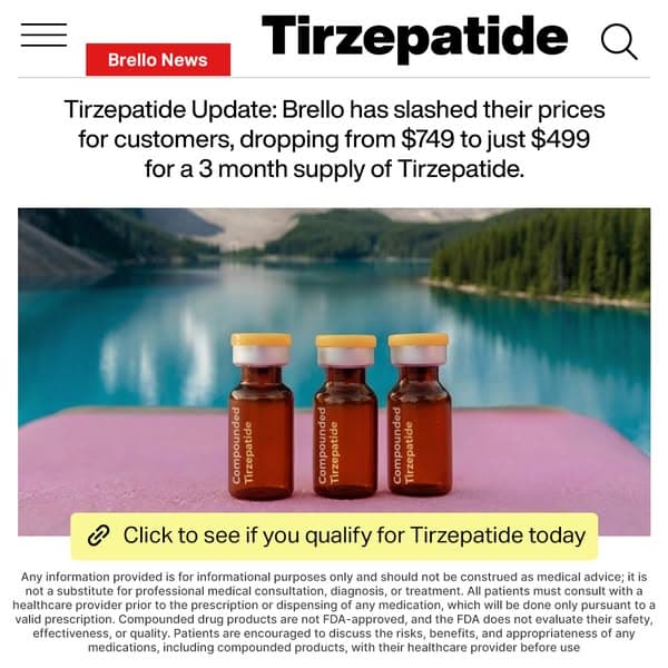 Tirzepatide Plan for $166 per Month