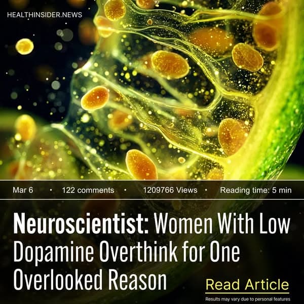 Neuroscientist: Women With Low Dopamine Overthink for One Overlooked Reason