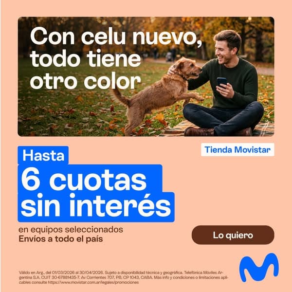 Pagalo hasta en 6 cuotas sin interés.