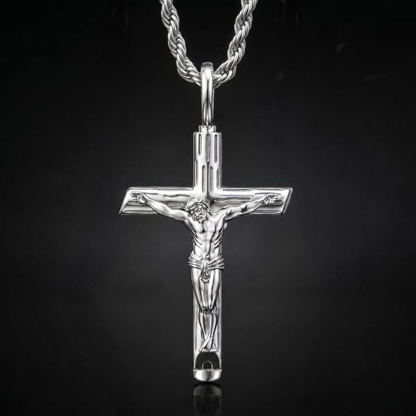 Crucifix Urn Cross Pendant
