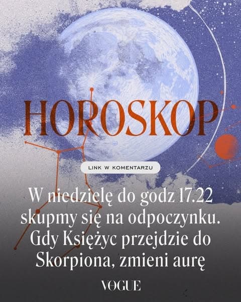W niedzielę do godz 17.22 skupmy się na odpoczynku. Gdy Księżyc przejdzie do Skorpiona, zmieni aurę