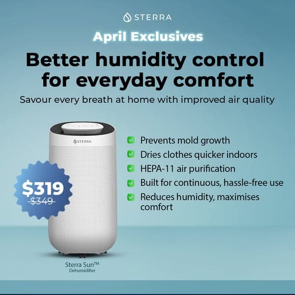 April Exclusives: $30 Off Sterra Sun Dehumidifier