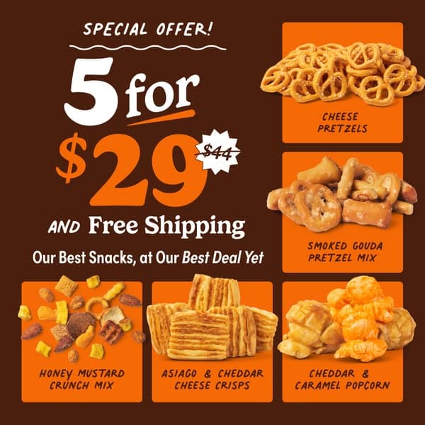 NEW! 5 cheesy faves for $29