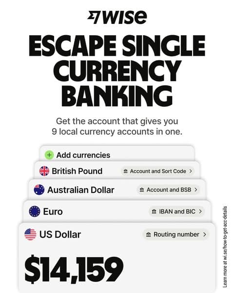 Get 9+ currency accounts in one