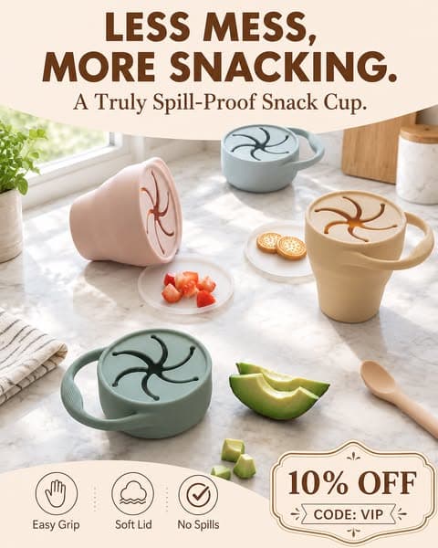 Spill Less. Snack More.