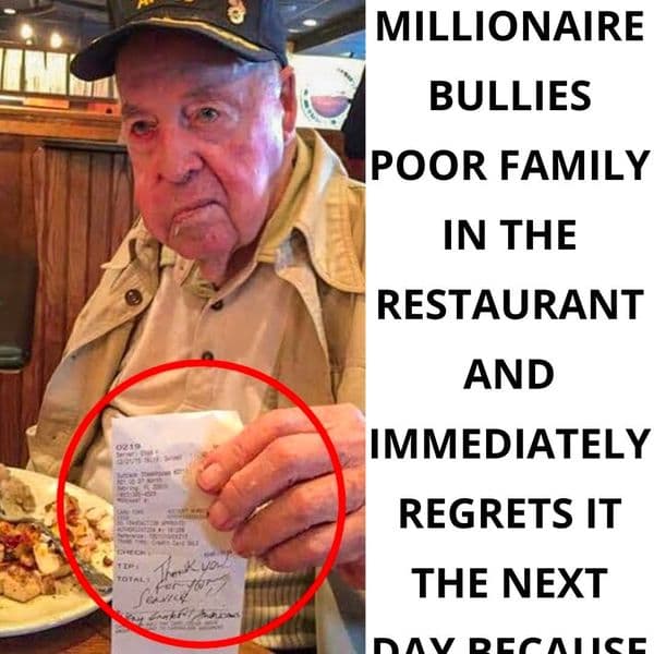 Story Time: Millionaire Bullies Poor Family in the Restaurant and Immediately Regrets it the Next Day