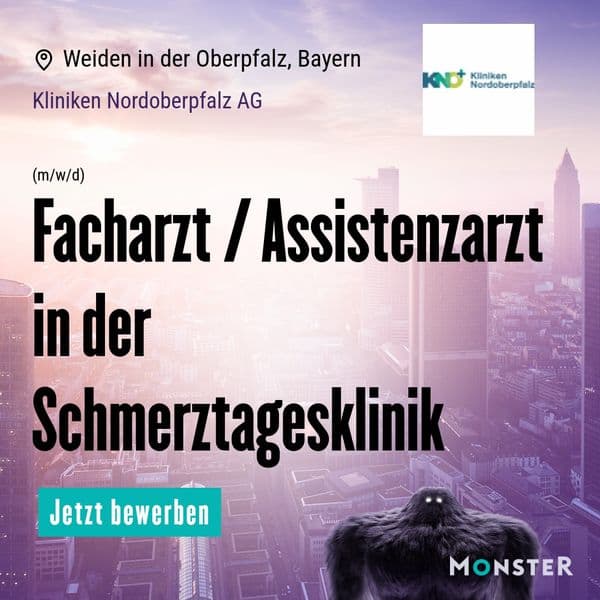 Facharzt / Assistenzarzt in der Schmerztagesklinik