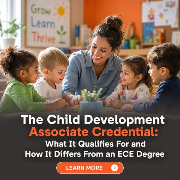 The Child Development Associate Credential: What It Qualifies For and How It Differs From an ECE Degree