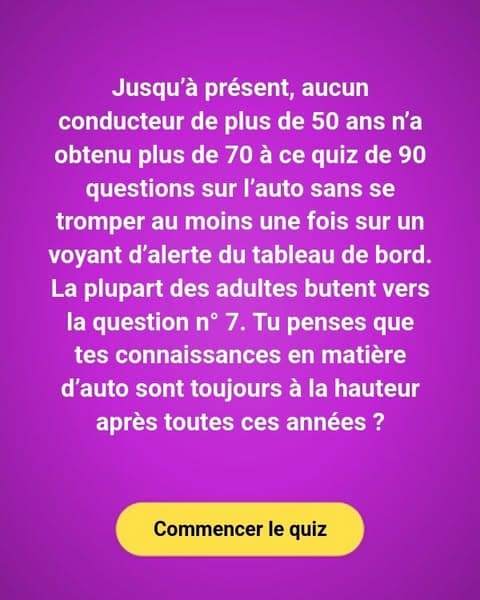 La plupart des conducteurs de plus de 50 ans ne savent pas répondre aux 90 questions sur l'auto