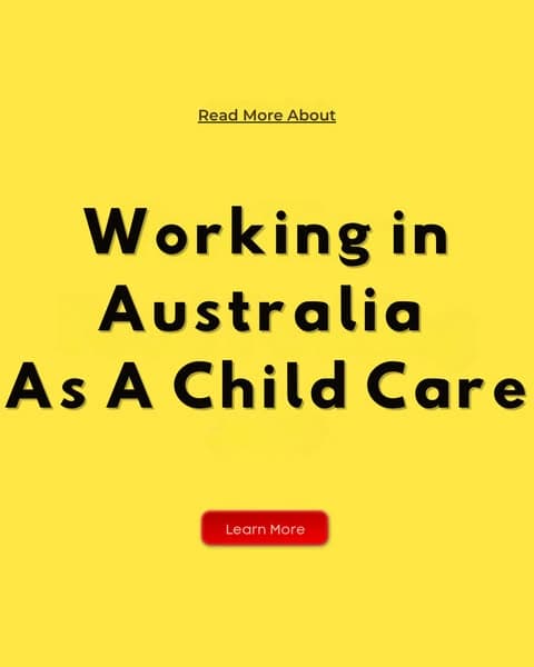 Guide To Working in Australia As A Child Care