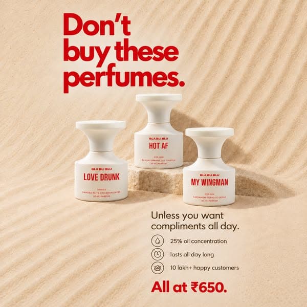 Get any 3 × 30ml perfumes at just ₹650.