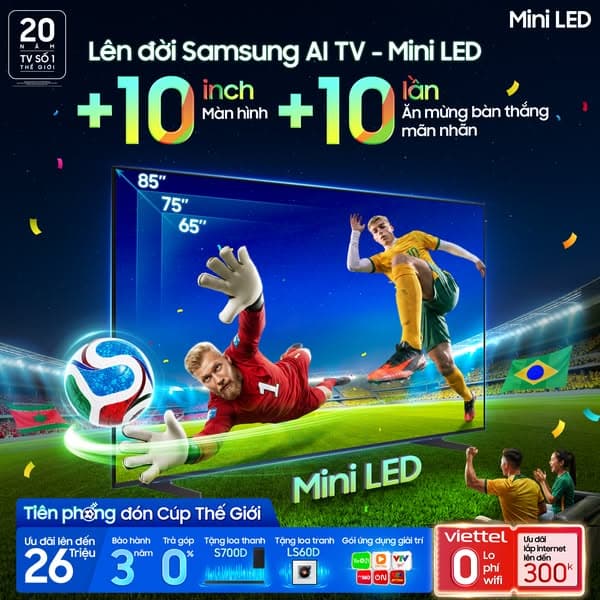 Màn hình thêm 10 inch, bàn thắng rực rỡ gấp 10 lần