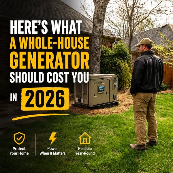 Here's What Whole House Generators Should Cost in 2026