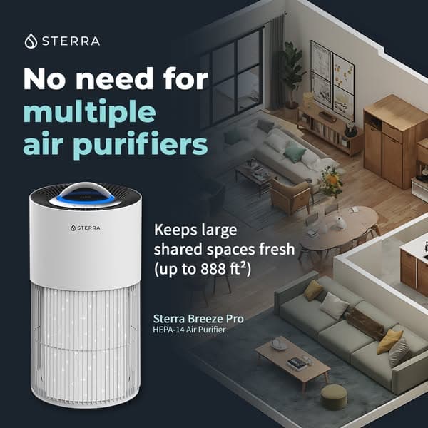 One purifier. Full home coverage.