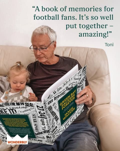 A personalized newspaper book for the biggest fan around