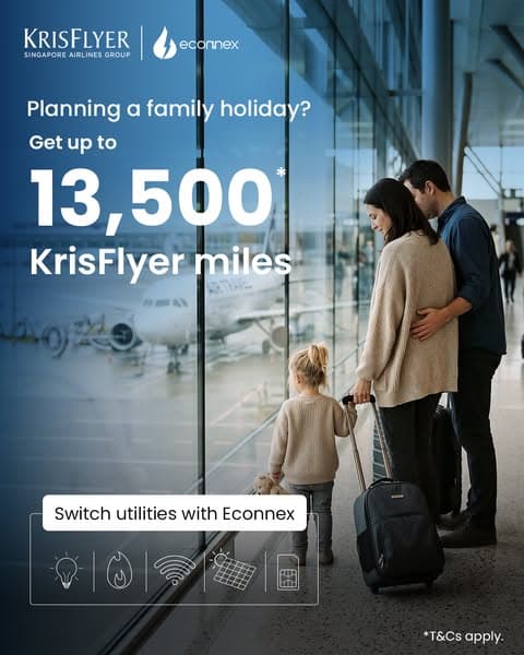 Get up to 13,500* KrisFlyer miles