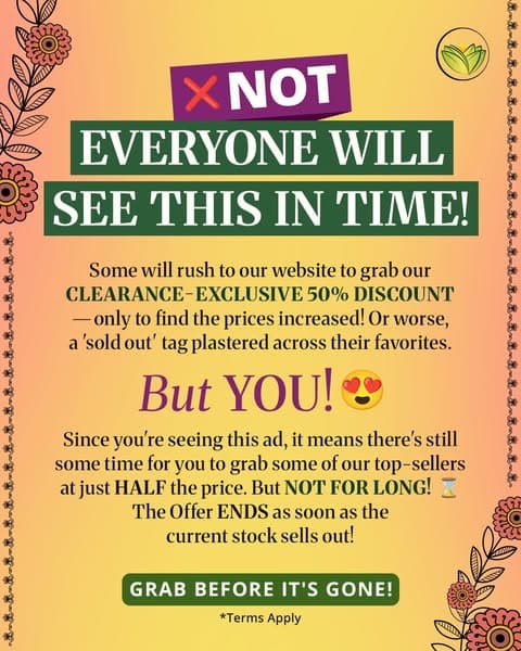 50% Off Right NowâGo!