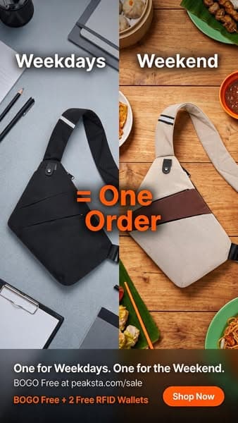 Two Bags. Two Colours. BOGO Free.