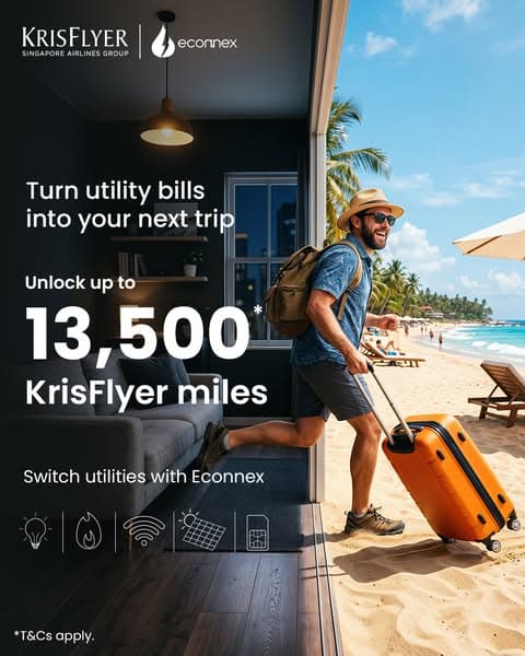 Get up to 13,500* KrisFlyer miles